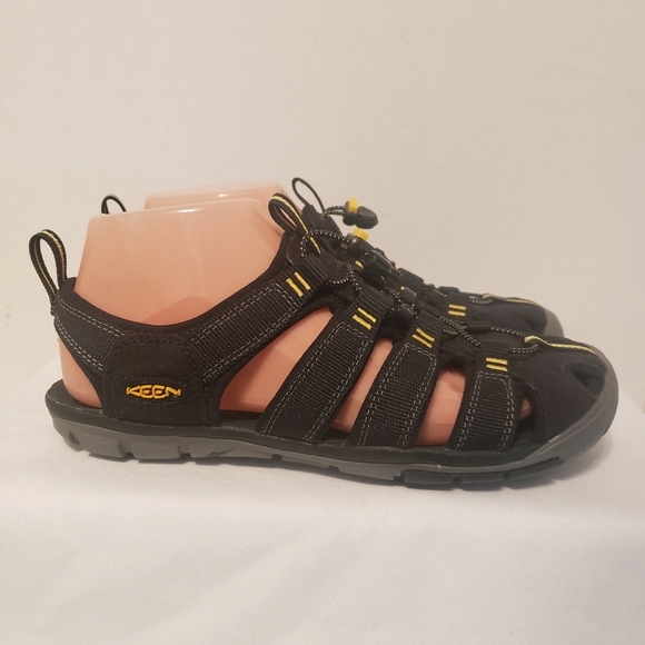 KEEN Clearwater Cnx Black and Yellow Draw String Sandals Woman's Sz 7.5 1008770 - Picture 4 of 14